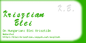 krisztian blei business card